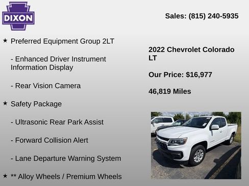 Used 2022 Chevrolet Colorado LT w/ Fleet Safety Package RWD image 4