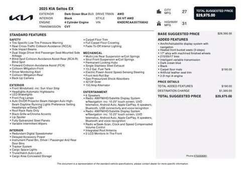 Used 2025 Kia Seltos EX AWD/4WD image 4