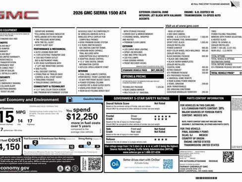 New 2026 GMC Sierra 1500 AT4 w/ AT4 Premium Package image 4