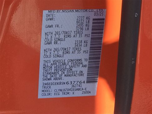 Certified 2025 Nissan Frontier PRO-4X w/ Pro Convenience Package image 18