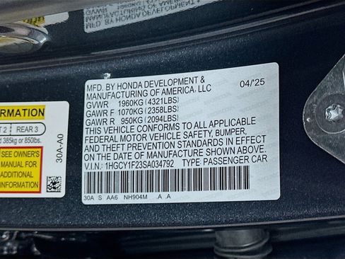 Certified 2025 Honda Accord LX image 25