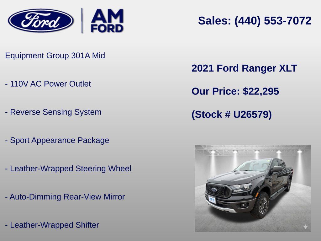 Used 2021 Ford Ranger XLT w/ Equipment Group 301A Mid AWD/4WD image 7