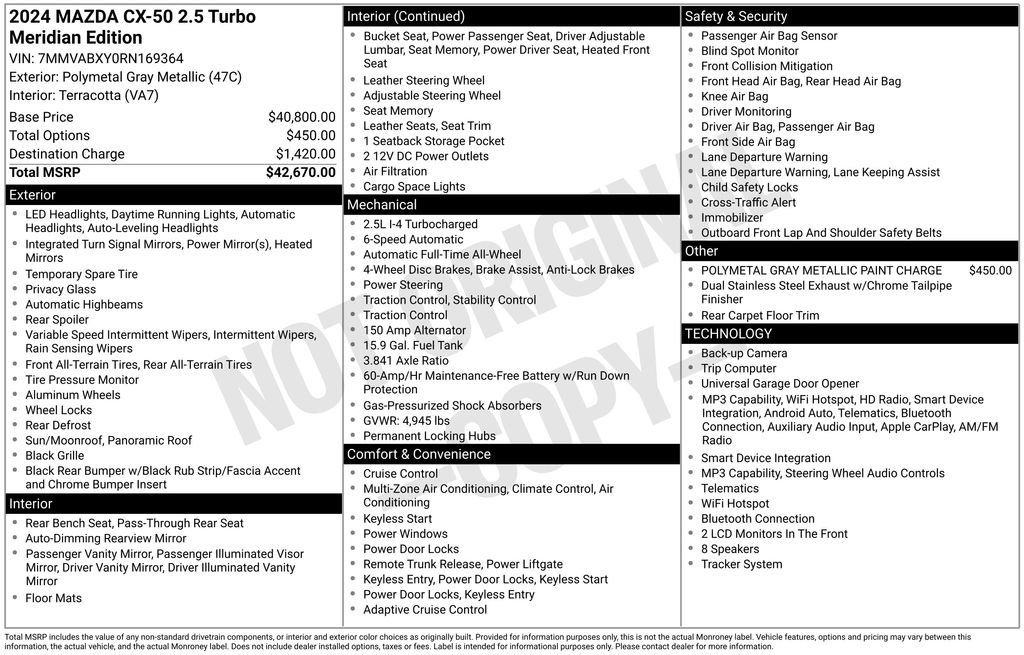 Certified 2024 MAZDA CX-50 Meridian Edition AWD/4WD image 3