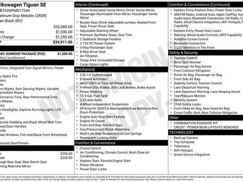 Certified 2023 Volkswagen Tiguan SE w/ Panoramic Sunroof Package AWD/4WD image 13