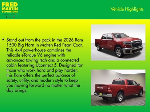 New 2026 RAM 1500 4x4 Crew Cab image 7