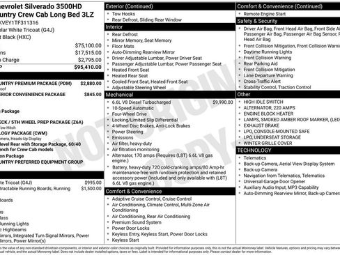 New 2026 Chevrolet Silverado 3500 High Country w/ High Country Premium Package AWD/4WD image 26
