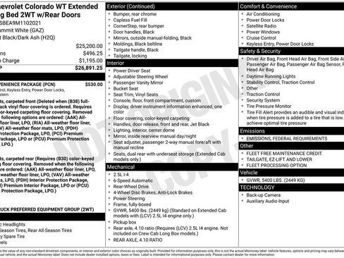 Used 2021 Chevrolet Colorado W/T w/ WT Convenience Package image 6