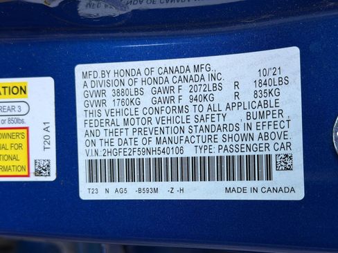 Used 2022 Honda Civic Sport image 25