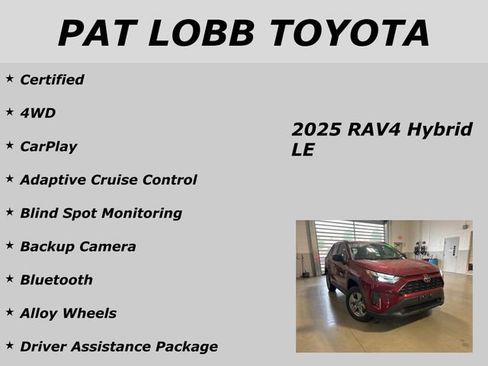 Certified 2025 Toyota RAV4 LE AWD/4WD image 21