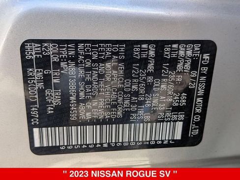 Certified 2023 Nissan Rogue SV AWD/4WD image 43