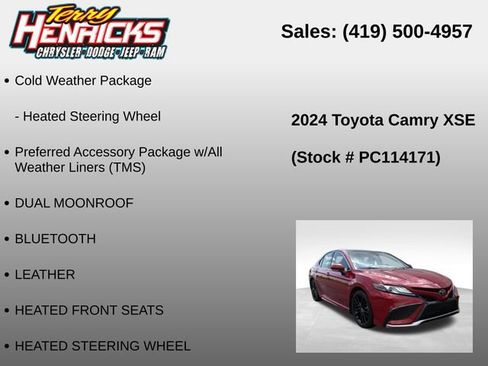 Used 2024 Toyota Camry XSE AWD/4WD image 12
