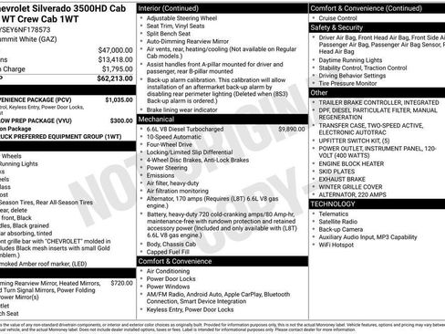 Used 2022 Chevrolet Silverado 3500 W/T w/ WT Convenience Package AWD/4WD image 33