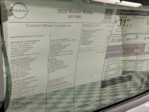 New 2026 Nissan Kicks SR w/ Cold Weather Package FWD image 36
