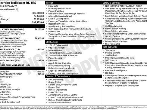 Used 2023 Chevrolet TrailBlazer RS w/ Sun and Liftgate Package AWD/4WD image 21