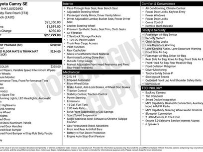 Used 2018 Toyota Camry SE w/ Moonroof Package