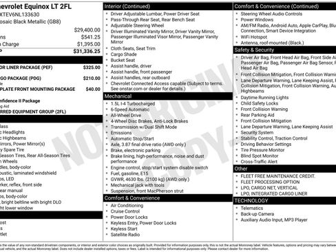 Certified 2022 Chevrolet Equinox LT w/ LPO, Floor Liner Package image 4