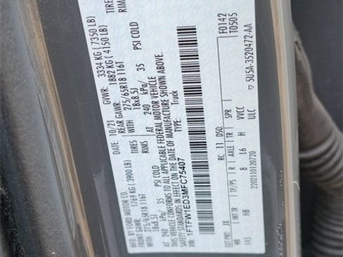 Used 2021 Ford F150 Lariat w/ Equipment Group 502A High image 34