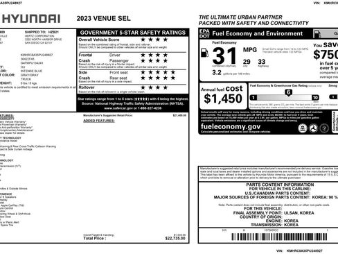 Used 2023 Hyundai Venue SEL FWD image 47