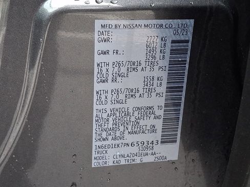 Certified 2023 Nissan Frontier S w/ Technology Package AWD/4WD image 28