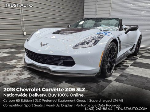 Used 2018 Chevrolet Corvette Z06 w/ Carbon 65 Edition RWD image 1