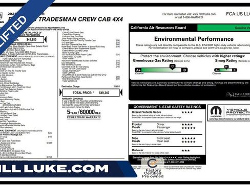 Certified 2021 RAM 2500 Tradesman AWD/4WD image 3