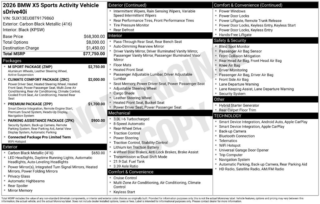 Used 2026 BMW X5 sDrive40i RWD image 5