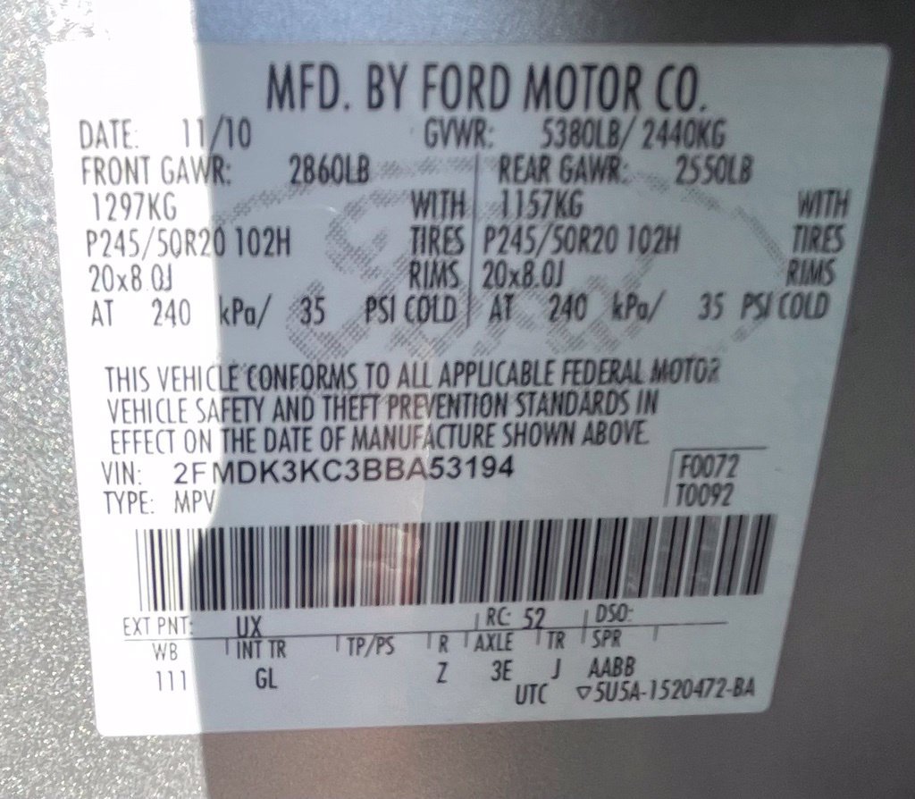 Used 2011 Ford Edge Limited w/ 301A Rapid Spec Order Code FWD image 37