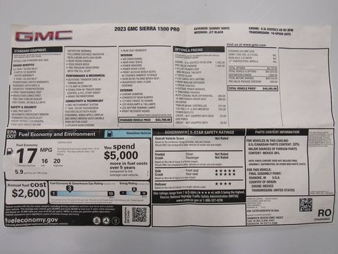 Used 2023 GMC Sierra 1500 Pro w/ Pro Value Package AWD/4WD image 9