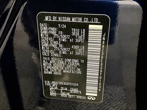 Used 2025 INFINITI QX80 Sensory image 42