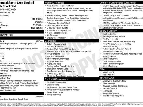 Used 2022 Hyundai Santa Cruz Limited image 41