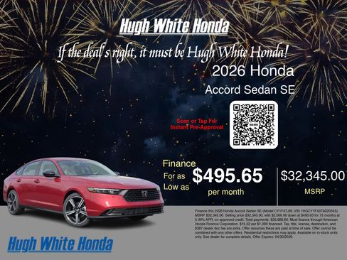 New 2026 Honda Accord SE image 7