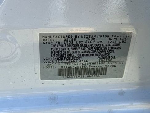 New 2025 Nissan Versa SV w/ Trunk Package image 26