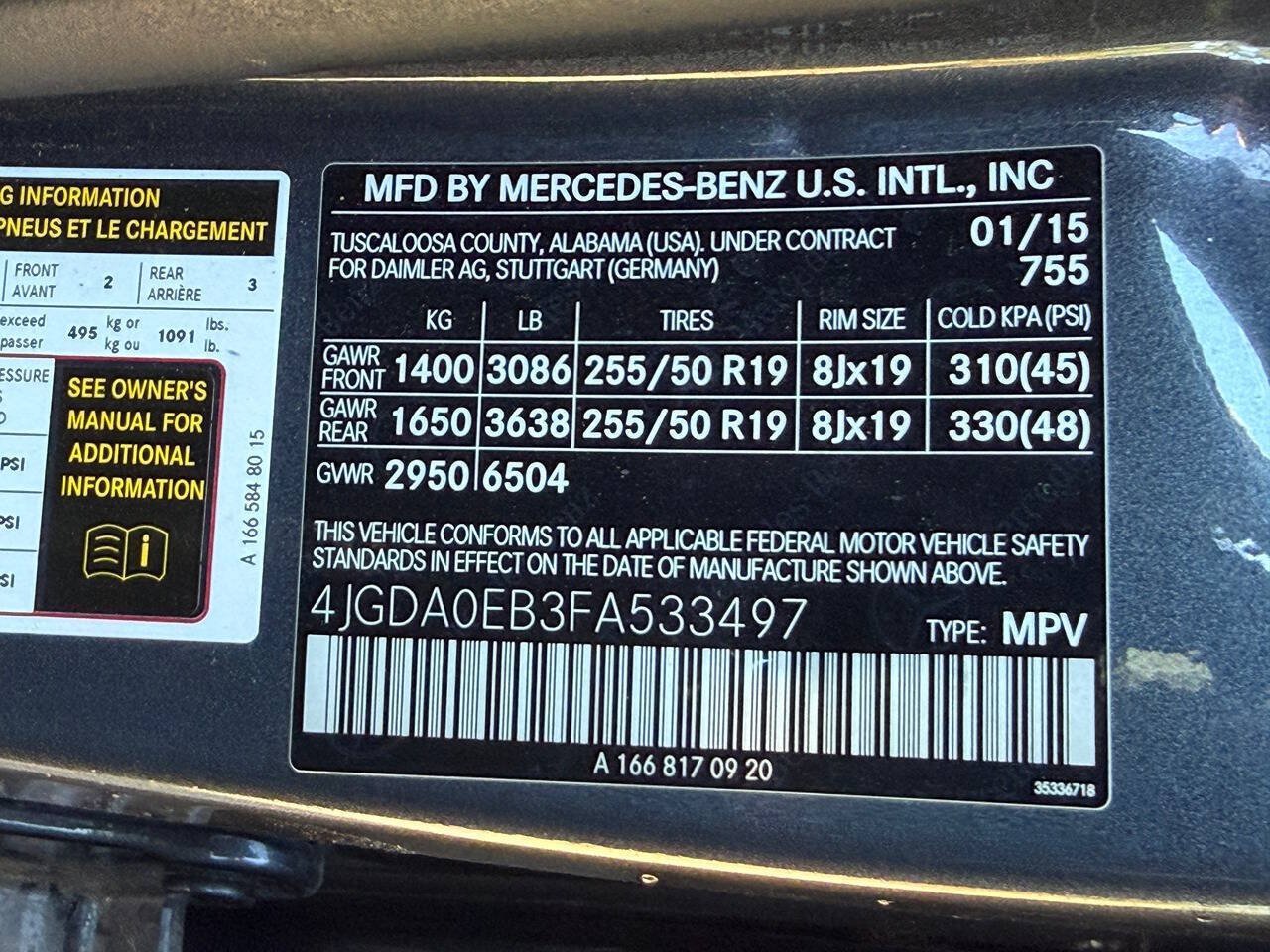 Used 2015 Mercedes-Benz ML 250 BlueTEC 4MATIC image 21