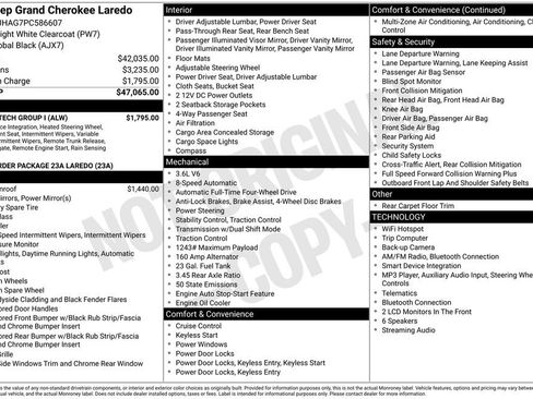 Used 2023 Jeep Grand Cherokee Laredo w/ Luxury Tech Group I AWD/4WD image 38