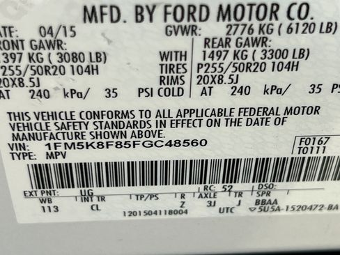 Used 2015 Ford Explorer Limited w/ Equipment Group 302A AWD/4WD image 23