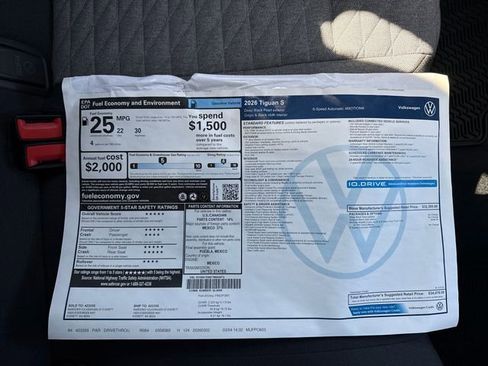 New 2026 Volkswagen Tiguan S AWD/4WD image 13