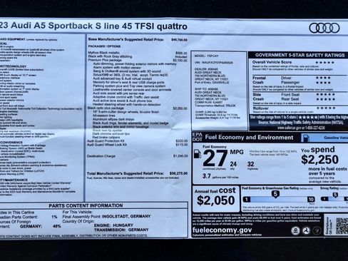 Used 2023 Audi A5 2.0T Premium Plus w/ Premium Plus AWD/4WD image 32