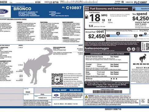 Used 2023 Ford Bronco Big Bend w/ Sasquatch Package AWD/4WD image 20