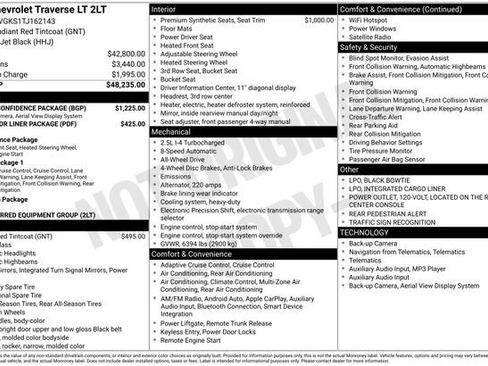 Used 2026 Chevrolet Traverse LT w/ Driver Confidence Package image 9