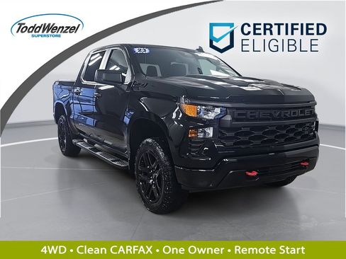 Certified 2023 Chevrolet Silverado 1500 Custom Trail Boss w/ LPO, Dark Essentials Package image 1