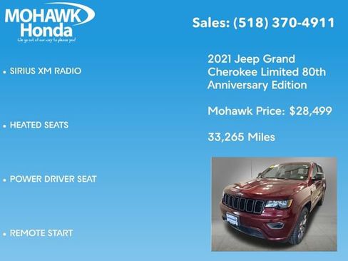 Used 2021 Jeep Grand Cherokee Limited w/ Quick Order Package 28K 80th AWD/4WD image 14