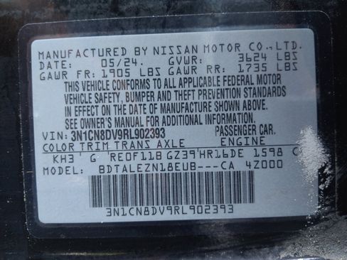 Used 2024 Nissan Versa S w/ Trunk Package FWD image 33