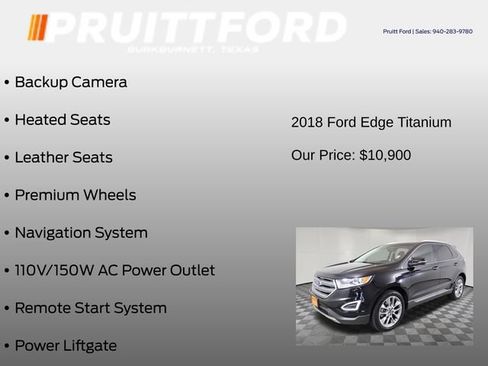 Used 2018 Ford Edge Titanium w/ Technology Package FWD image 13