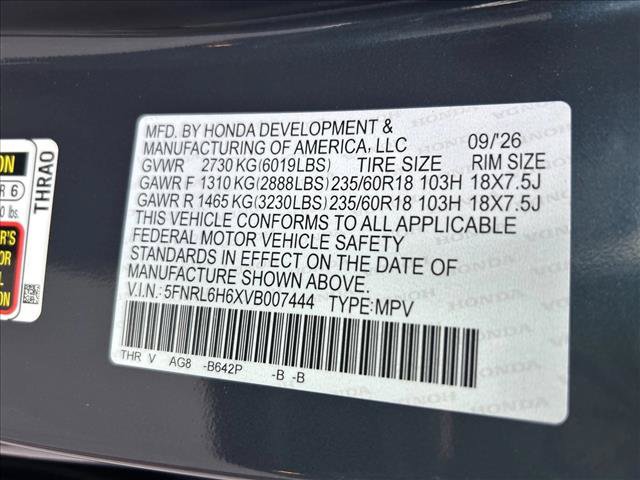 New 2027 Honda Odyssey EX-L image 22