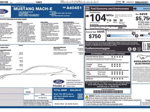 New 2025 Ford Mustang Mach-E Premium w/ Interior Protection Package image 5