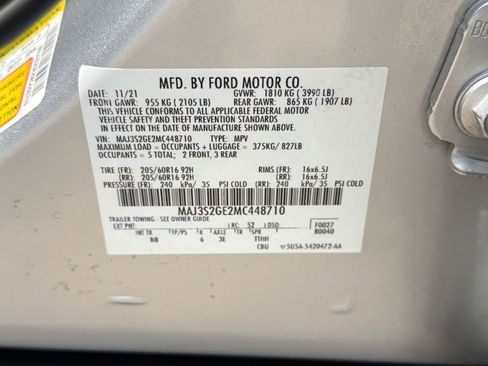 Certified 2021 Ford EcoSport SE w/ SE Convenience Package FWD image 21