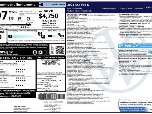 Used 2023 Volkswagen ID.4 Pro S RWD image 3