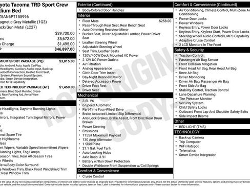 Used 2023 Toyota Tacoma TRD Sport w/ TRD Premium Sport Package AWD/4WD image 2