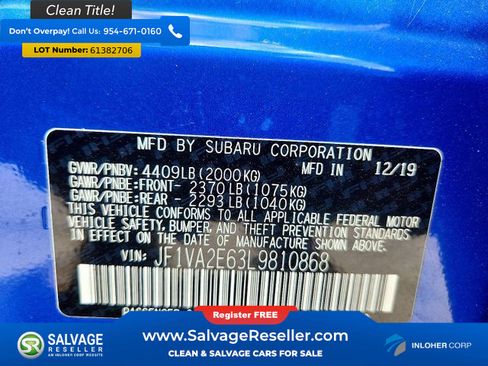 Used 2020 Subaru WRX STI AWD/4WD image 16