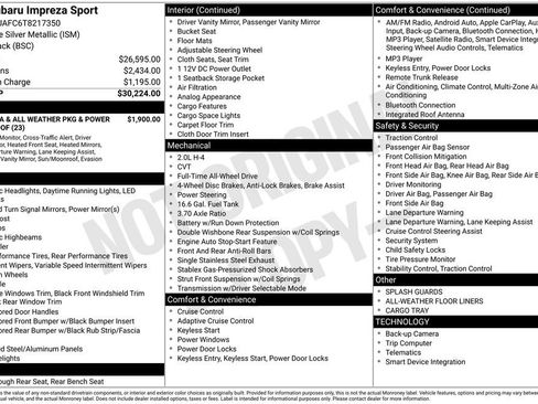 New 2026 Subaru Impreza 2.0i Sport image 6